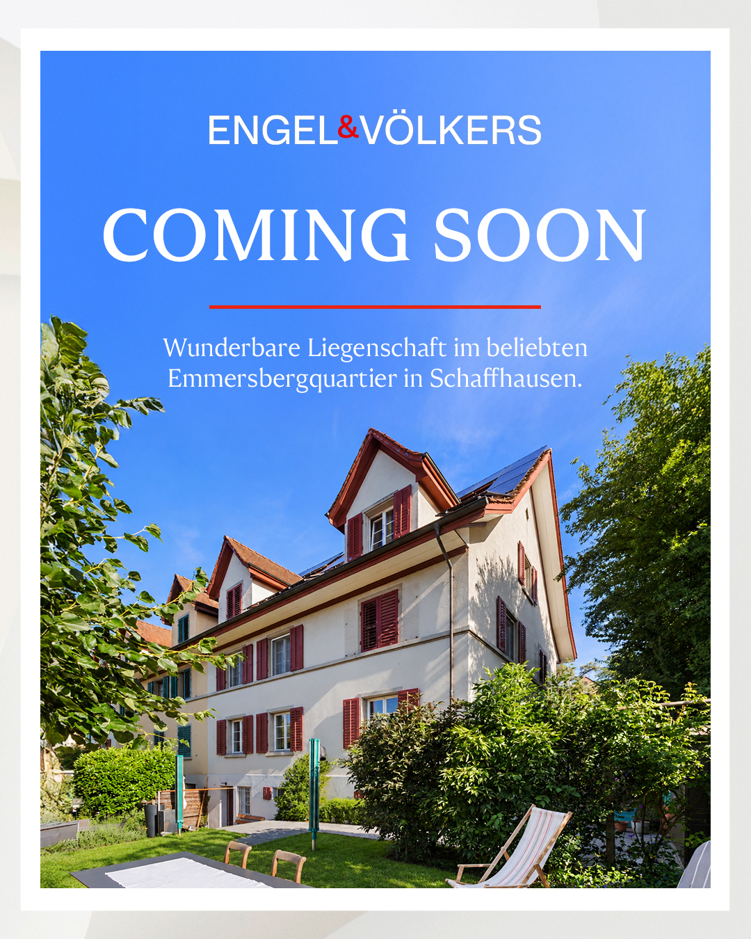 Engel & Völkers Schaffhausen – Coming soon in Schaffhausen